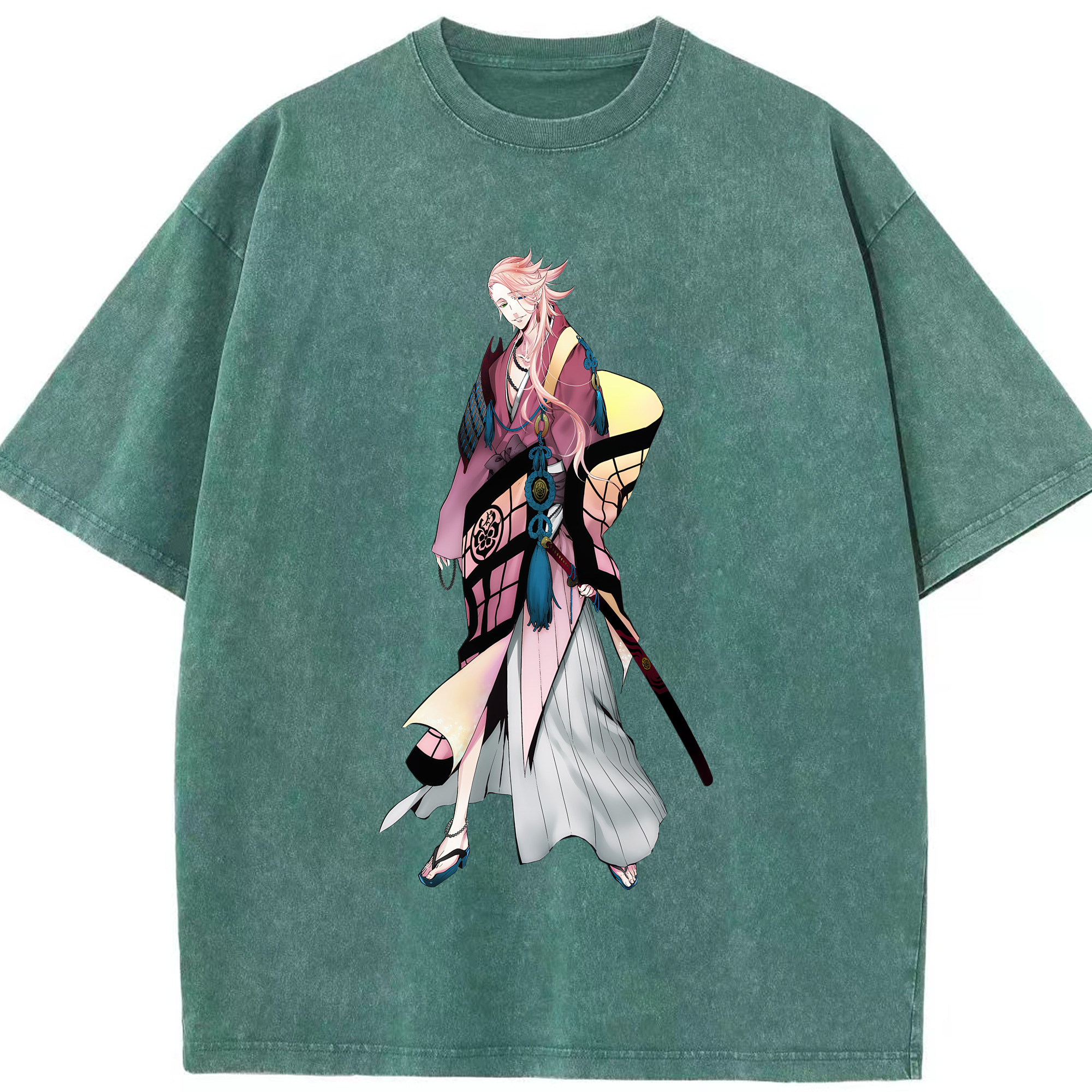 （画像用） 刀剣乱舞 Touken Ranbu 綿100% ヴィンテージ風 半袖Tシャツ（フロントプリント）